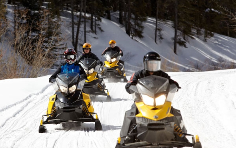 Snowmobiling